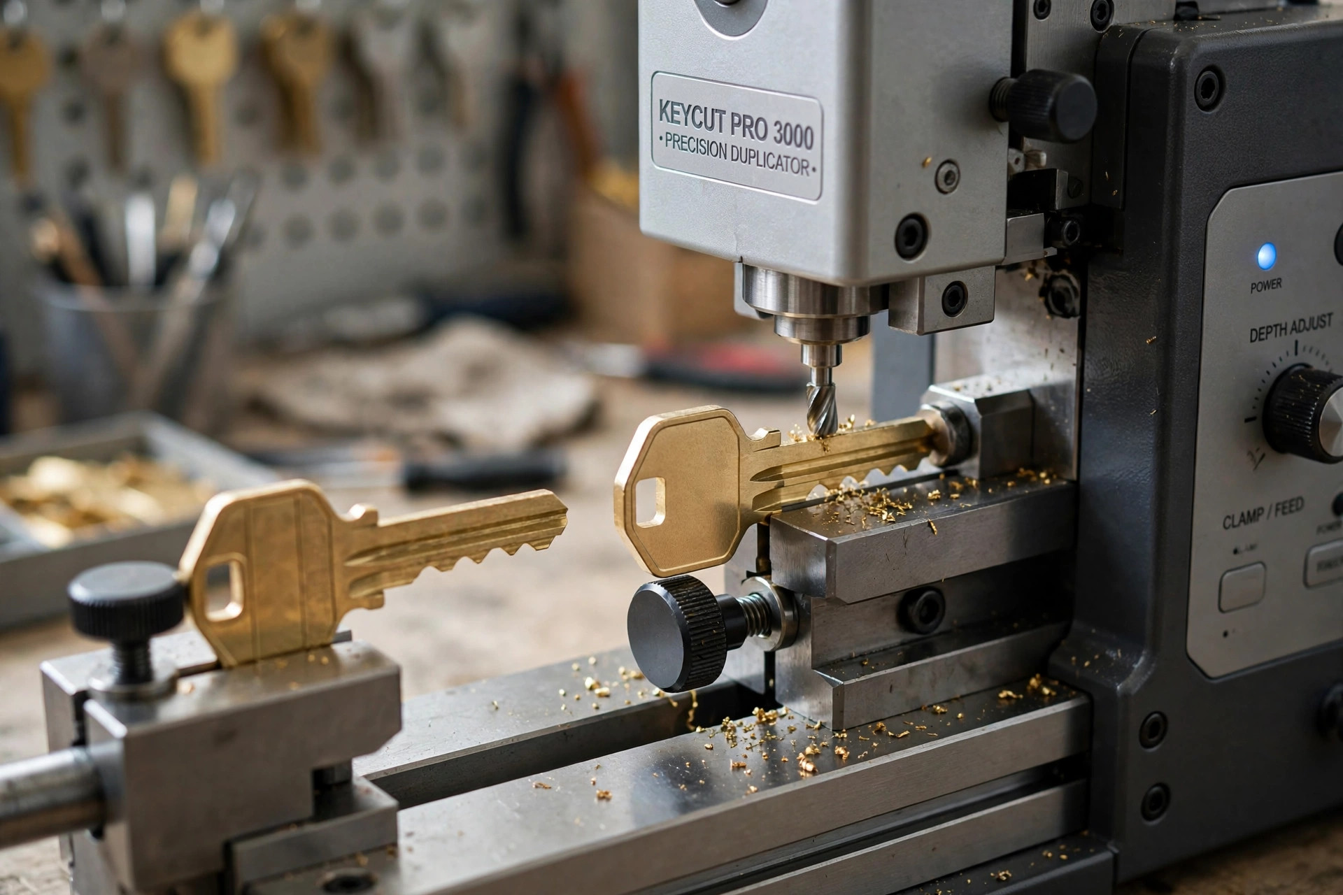 Precision key cutting — every copy tested before it leaves.